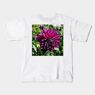 Purple Dahlia Kids T-Shirt